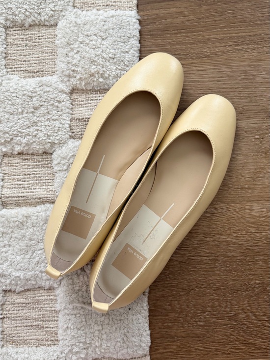 Dolce Vita Shoes - Dolce Vita Leather Ballet Flats in Butter Yellow